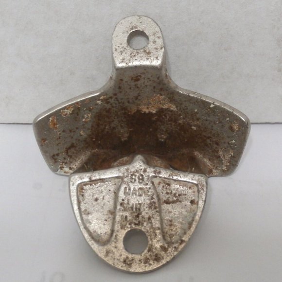 RARE VINTAGE 2 DOT PEPSI COLA WALL MOUNT BOTTLE OPENER STARR X - Picture 3 of 4